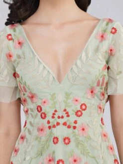 Calla Sage Green Embroidered Dress -Lace & Beads 10 5 8a261517 c0a8 4101 8dcb b9757847e1ed