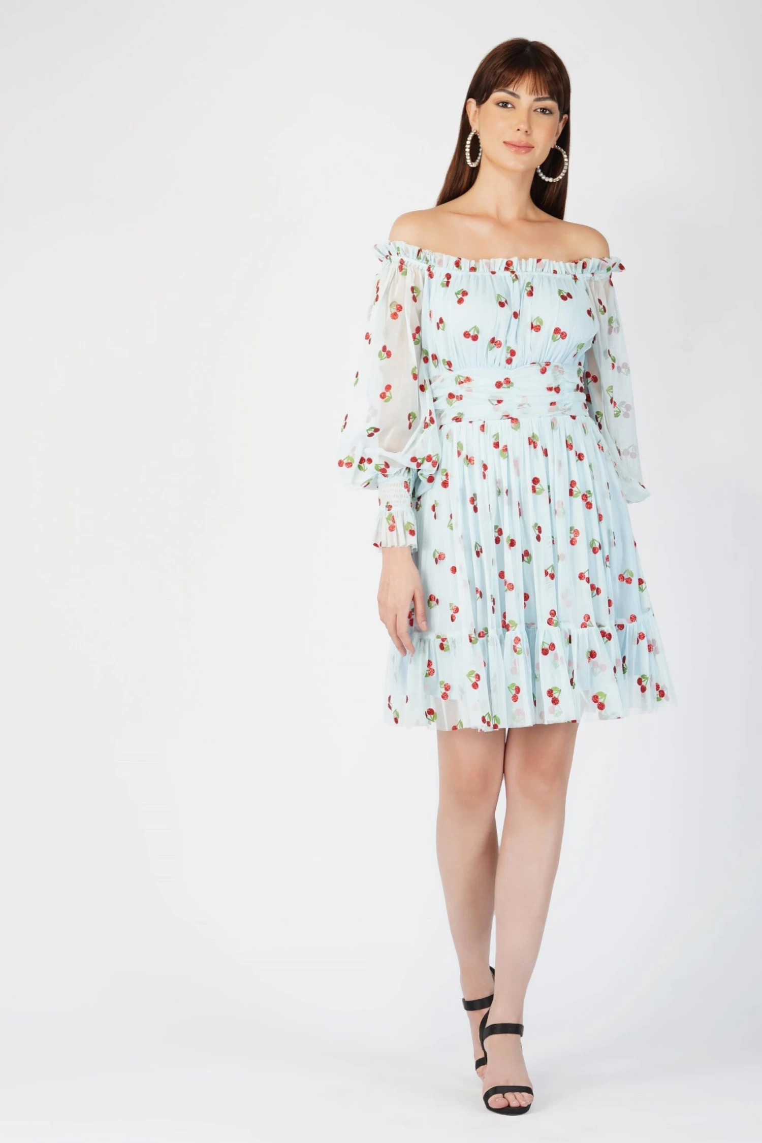 Robin Glitter Cherry Print Dress 6 Robin Glitter Cherry Print Dress - Image 4