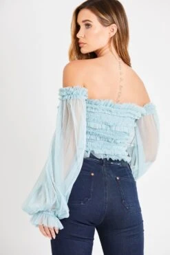 Rolf Top In Teal -Lace & Beads 17