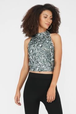 Gui Beaded Top In Teal