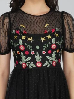 Dahlia Black Embroidered Dress -Lace & Beads 19 5 6e695ad0 6c94 4763 86ee fba7a1d0355e