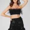 Xara Black Feather Top 1 Xara Black Feather Top -Lace & Beads 1 10 Copy