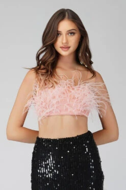 Xara Pink Feather Top -Lace & Beads 1 19 Copy d5aefc3e efca 431e 905c 5c5c81267ce3