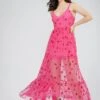 Poppy Sheer Heart Dress In Bright Pink -Lace & Beads 1 3 Copy f23f7f79 50dd 460e 87d5 29f3729f7baf