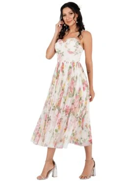 Dane Floral Tulle Corset Midi Dress -Lace & Beads 1 3 0e7e6b16 613a 42a8 8b3c 8ce324a8b58a