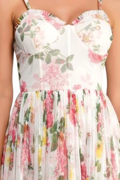 Dane Floral Tulle Corset Midi Dress -Lace & Beads 1 5 fc4f59f7 f3bd 4f5b 933d 7eae3f952571