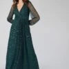 Miya Long Sleeve Green Bridesmaid Dress 1 Miya Long Sleeve Green Bridesmaid Dress -Lace & Beads 2 18 Copy