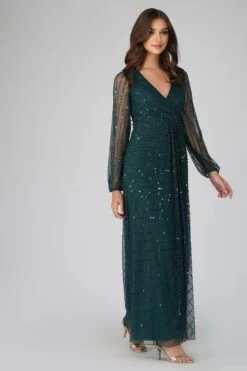 Miya Long Sleeve Green Bridesmaid Dress 11 Miya Long Sleeve Green Bridesmaid Dress -Lace & Beads 2 20 Copy