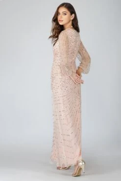 Miya Long Sleeve Blush Pink Bridesmaid Dress 9 Miya Long Sleeve Blush Pink Bridesmaid Dress -Lace & Beads 2 3 Copy
