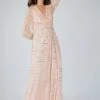 Miya Long Sleeve Blush Pink Bridesmaid Dress