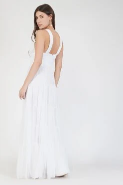 Dreamy White Crisscross Front Maxi Dress -Lace & Beads 2 5 3e7ee20a f9e4 4bda bc40 5e08d01cd416