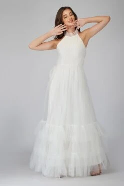 Safa Bridal Tulle Gown In Ivory