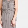 Keeva Grey Bridesmaid Maxi Dress -Lace & Beads 3