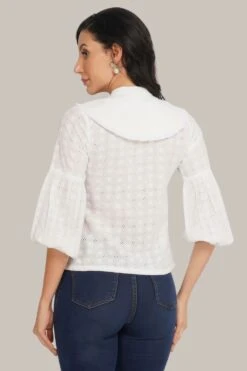 Jerri Cotton Broderie Shirt In White -Lace & Beads 35 18b5d298 ac7c 447d 8fb7 75afcc161b6d