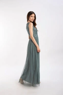 Picasso V Embellished Teal Bridesmaid Dress -Lace & Beads 4 1 Copy