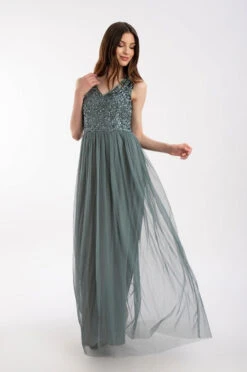 Picasso V Embellished Teal Bridesmaid Dress
