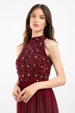 Gui Burgundy Bridesmaid Dress -Lace & Beads 5 13 Copy