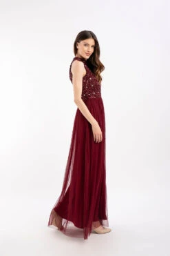 Gui Burgundy Bridesmaid Dress -Lace & Beads 5 2 Copy
