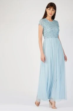 Picasso Short Sleeve Blue Bridesmaid Dress -Lace & Beads 5 3 25932a96 029e 4e15 9703 73b48f884d68