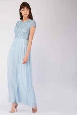 Picasso Short Sleeve Blue Bridesmaid Dress -Lace & Beads 5 4 27ef5b30 2a3b 410e 9403 53e21753cb46