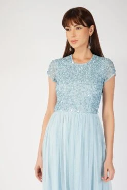 Picasso Short Sleeve Blue Bridesmaid Dress -Lace & Beads 5 5 1b6e9d99 00c8 44b0 ba26 c34c64c32d05