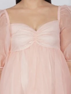 Melanie Pink Puff Sleeve Dress -Lace & Beads 6 5 4b587683 3837 4077 9d85 8cbda9395138