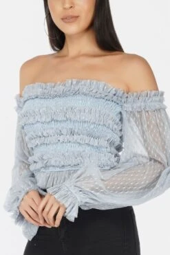 Rolf Top In Blue Polka 11 Rolf Top In Blue Polka -Lace & Beads 72