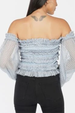 Rolf Top In Blue Polka 12 Rolf Top In Blue Polka -Lace & Beads 73