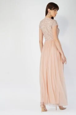 Picasso Short Sleeve Blush Pink Bridesmaid Dress -Lace & Beads 7 2 0cb41a5d 688b 4f24 8a47 db39b2b88198