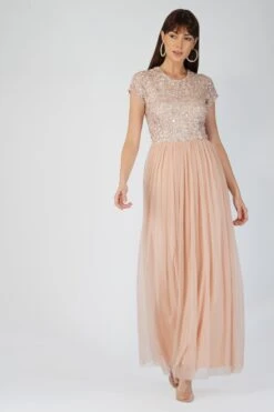 Picasso Short Sleeve Blush Pink Bridesmaid Dress -Lace & Beads 7 3 dc6463b9 bd4b 4af4 8066 8c234ab8b10d