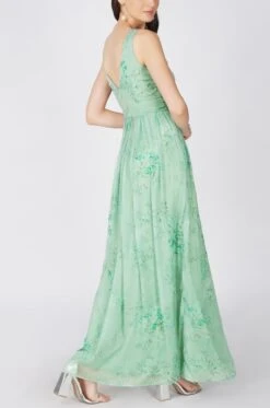 Ayden Green Printed Maxi Dress -Lace & Beads 7 5