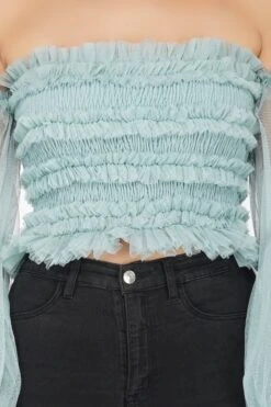 Rolf Top In Teal -Lace & Beads 9 5