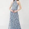 Arina Blue Embellished Maxi Dress -Lace & Beads ArinaMaxiDress 2
