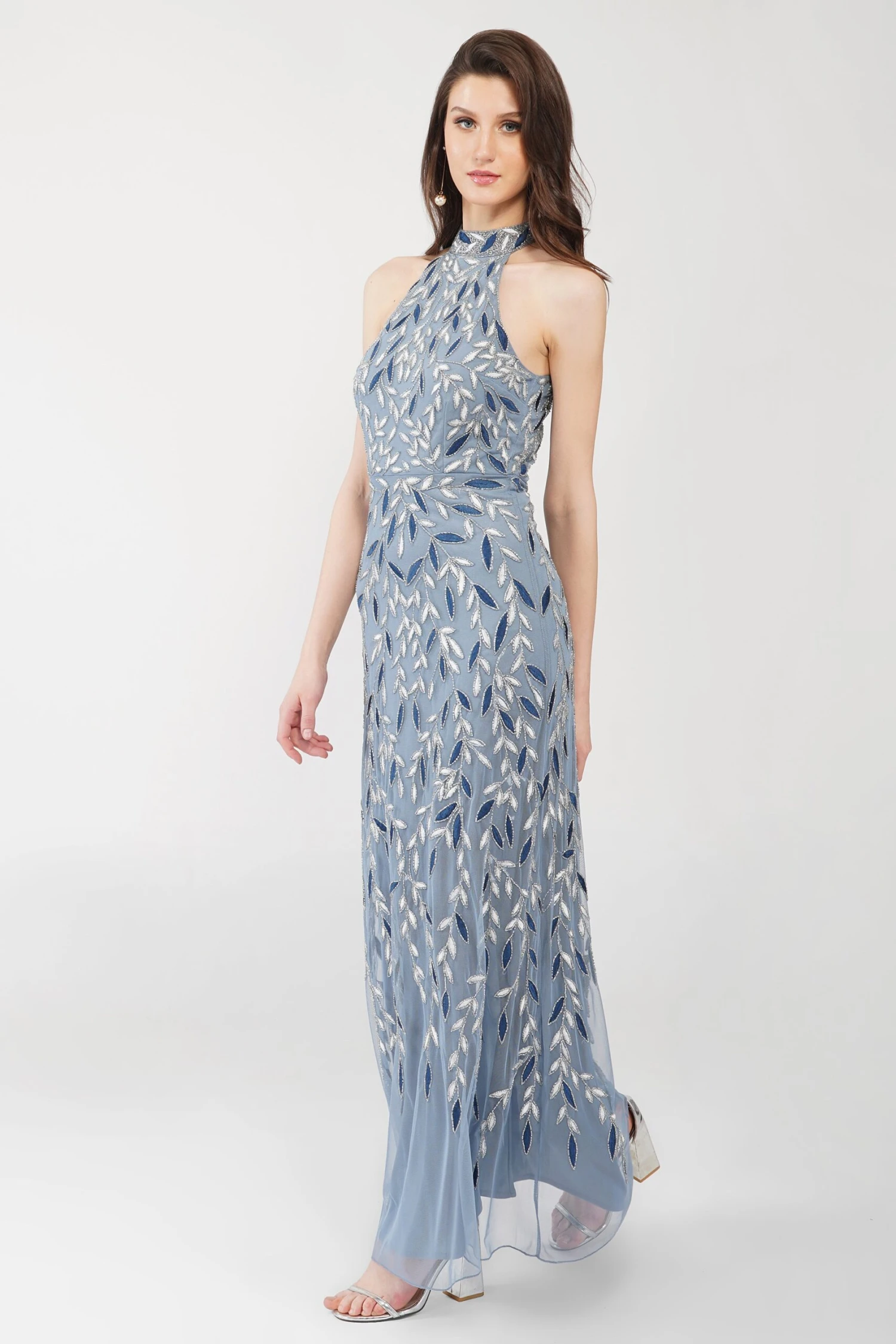 Arina Blue Embellished Maxi Dress 3 Arina Blue Embellished Maxi Dress - Image 2