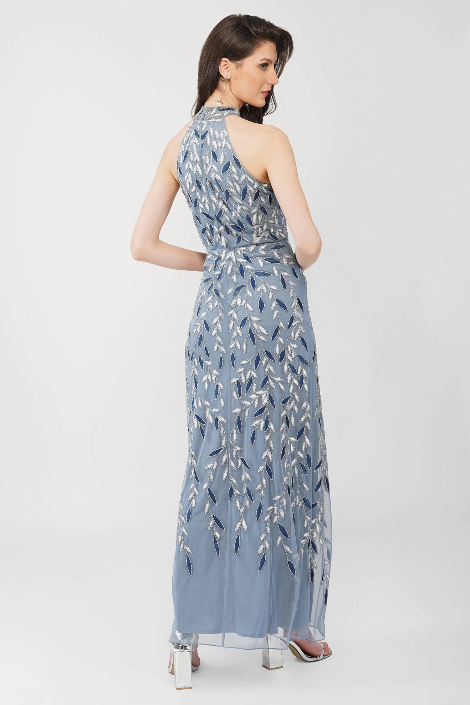 Arina Blue Embellished Maxi Dress 6 Arina Blue Embellished Maxi Dress - Image 5