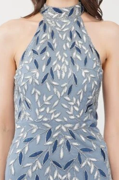 Arina Blue Embellished Maxi Dress 9 Arina Blue Embellished Maxi Dress -Lace & Beads ArinaMaxiDress 5