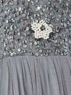 Avon Bridesmaid Maxi In Grey -Lace & Beads Avondetail