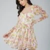 Bone White Floral Corset Dress