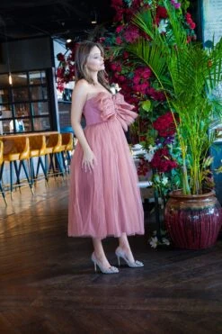 Butterfly Mauve Tulle Midi Dress 9 Butterfly Mauve Tulle Midi Dress -Lace & Beads ButterflyMauve 4