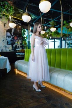 Butterfly Nude Tulle Midi Dress -Lace & Beads ButterflyNude 4