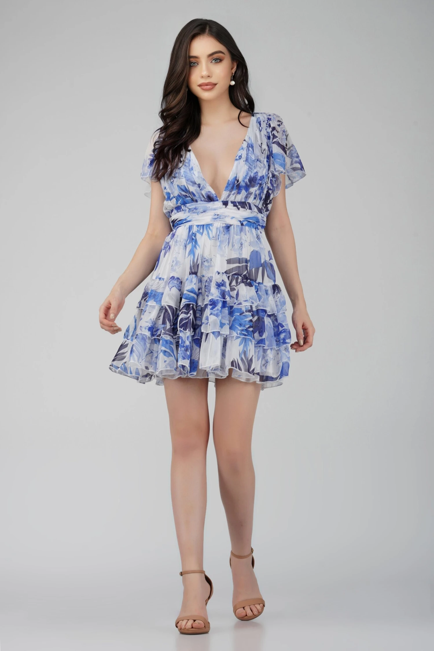 Madison Blue Printed Chiffon Mini Dress 6 Madison Blue Printed Chiffon Mini Dress - Image 4