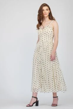 Dane Polka Dot Corset Midi Dress