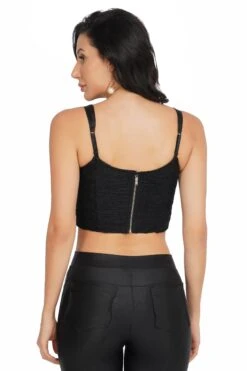 Devon Black Lace Corset Top -Lace & Beads DevonTop 1