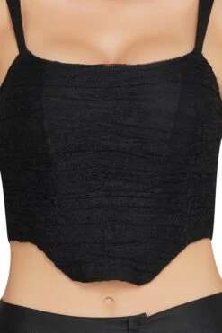 Devon Black Lace Corset Top -Lace & Beads DevonTop 6