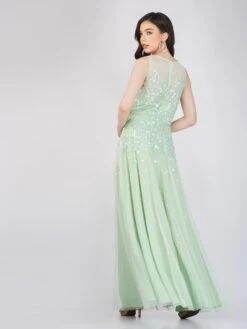 Lilith Floral Embellished Maxi Dress In Mint -Lace & Beads FairyTaleDresses 26