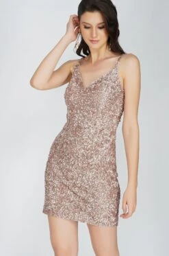 Greyson Mink Sequin Mini Dress