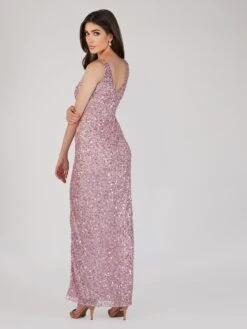 Greyson Pink Sequin Maxi Dress -Lace & Beads Greyson 8