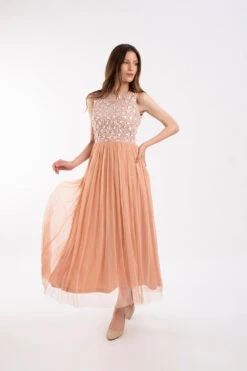 Hazel Blush Pink Bridesmaid Dress -Lace & Beads HAZELMIDXI 2