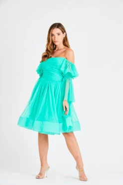 Amora Green Tulle Dress -Lace & Beads INN5717GRN 2