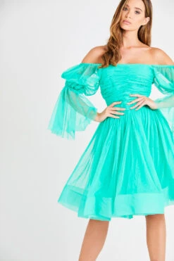 Amora Green Tulle Dress -Lace & Beads INN5717GRN 4